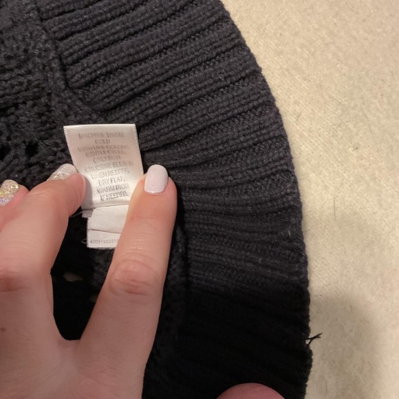 Sonoma Cardigan Sweater Womens XLargeBlack Open Front Crochet Knit Short Sleeve - Picture 4 of 8